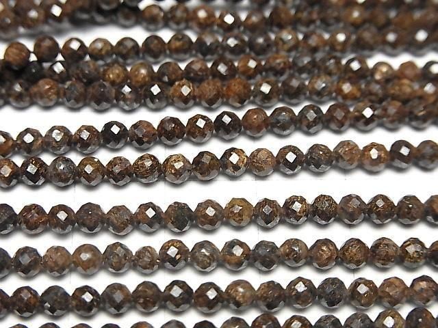 【素晴らしい輝き】ブロンザイト ラウンドカット3mm 1連(約36cm) サムネイル2