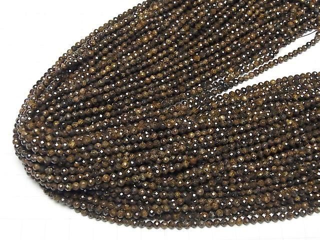 【素晴らしい輝き】ブロンザイト ラウンドカット3mm 1連(約36cm) サムネイル4