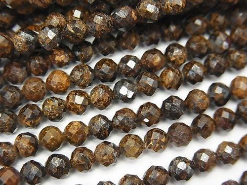 【動画】【素晴らしい輝き】ブロンザイト ラウンドカット4mm 1連(約37cm)の画像