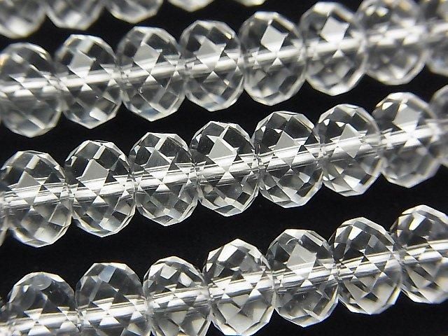 【動画】【素晴らしい輝き】クリスタルAAA ボタンカット8×8×5mm 半連/1連(約35cm)の画像