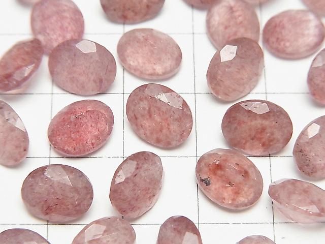 【動画】宝石質ピンクエピドートAAA ルース オーバルファセットカット10×8mm 5粒 サムネイル2