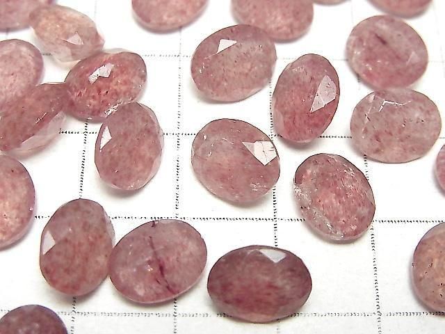 【動画】宝石質ピンクエピドートAAA- ルース オーバルファセットカット10×8mm 3粒 サムネイル2