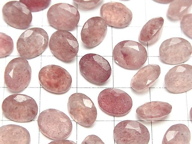 【動画】宝石質ピンクエピドートAAA ルース オーバルファセットカット10×8mm 5粒 サムネイル3