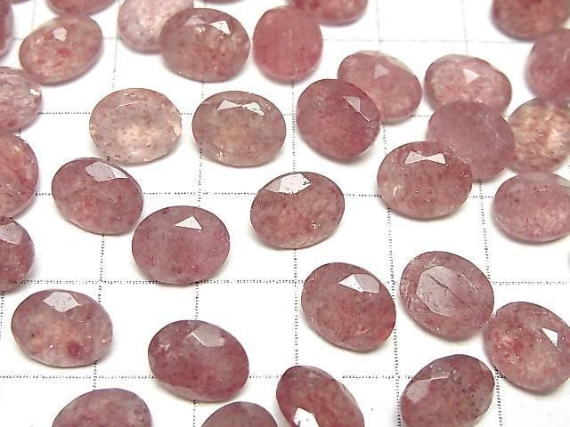 【動画】宝石質ピンクエピドートAAA- ルース オーバルファセットカット10×8mm 3粒 サムネイル3