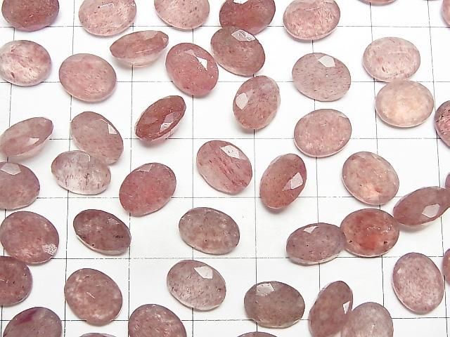 【動画】宝石質ピンクエピドートAAA ルース オーバルファセットカット10×8mm 5粒 サムネイル4