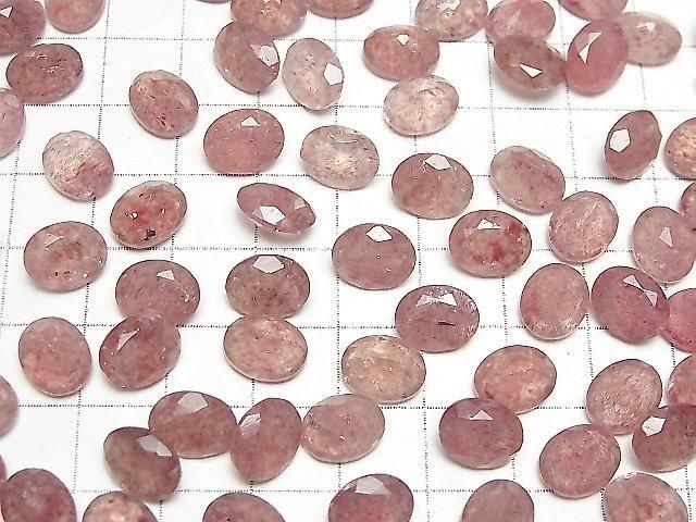 【動画】宝石質ピンクエピドートAAA- ルース オーバルファセットカット10×8mm 3粒 サムネイル4