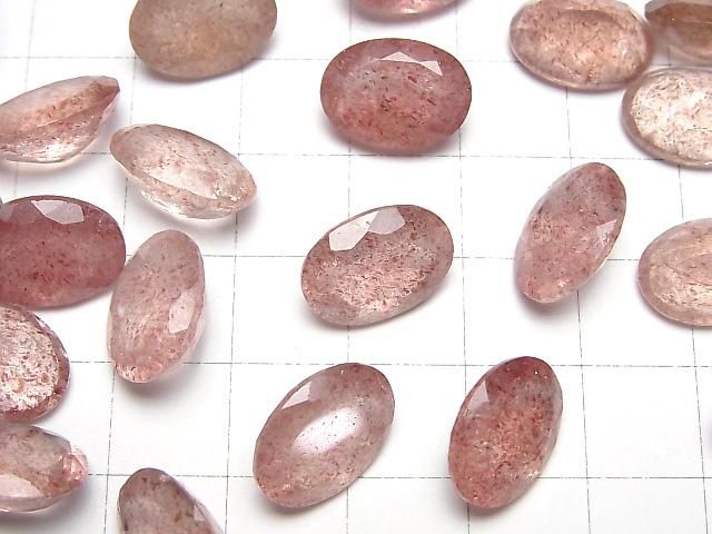 【動画】宝石質ピンクエピドートAAA ルース オーバルファセットカット14×10mm 3粒 サムネイル3