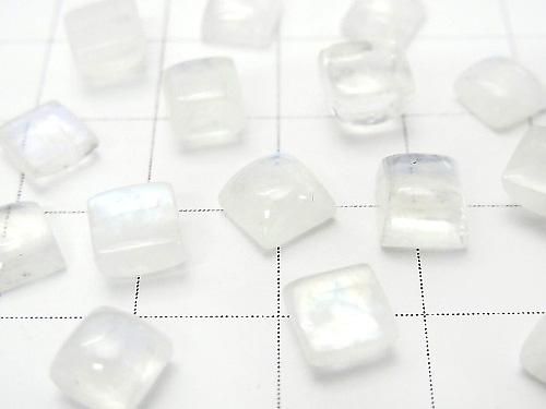 【動画】宝石質レインボームーンストーンAA++ スクエア カボション6×6mm 5個 サムネイル2