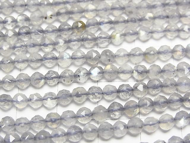 【動画】【素晴らしい輝き】ラブラドライトAA++ スターラウンドカット4mm 1連(約37cm) サムネイル2