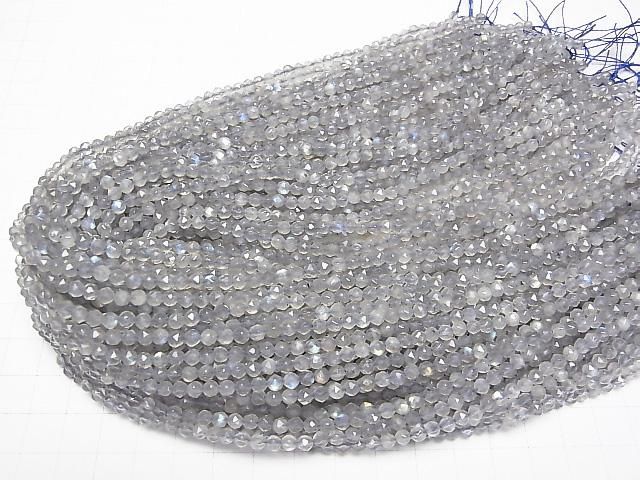 【動画】【素晴らしい輝き】ラブラドライトAA++ スターラウンドカット4mm 1連(約37cm) サムネイル4