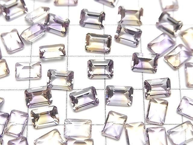 【動画】宝石質アメトリンAAA ルース レクタングルファセットカット7×5mm 3粒 サムネイル3