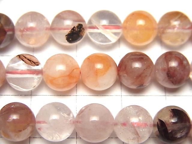 【動画】レッドヘマタイトクォーツ ラウンド8mm 1連(約36cm) サムネイル2
