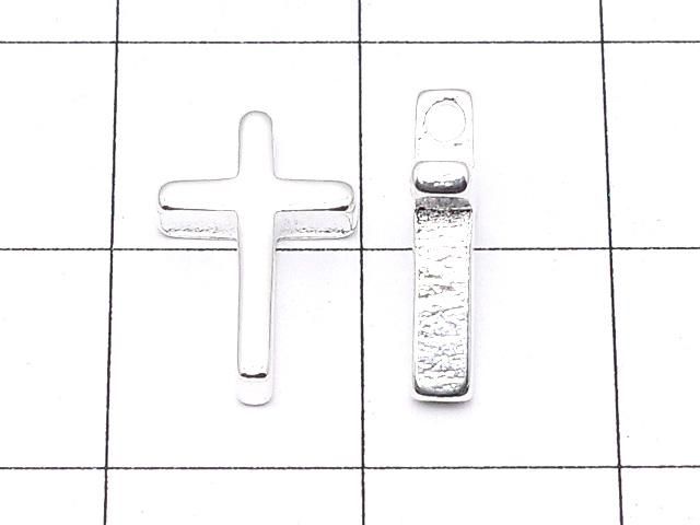 メタルパーツ チャーム 13×8mm クロス シルバーカラー 3個 サムネイル2