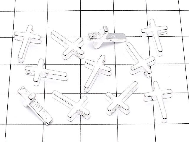 メタルパーツ チャーム 13×8mm クロス シルバーカラー 3個 サムネイル4