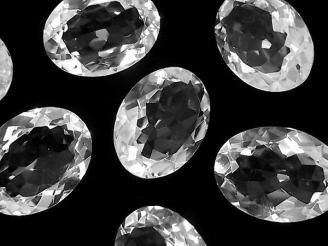 【動画】宝石質クリスタルAAA ルース オーバルファセットカット20×15mm 2粒