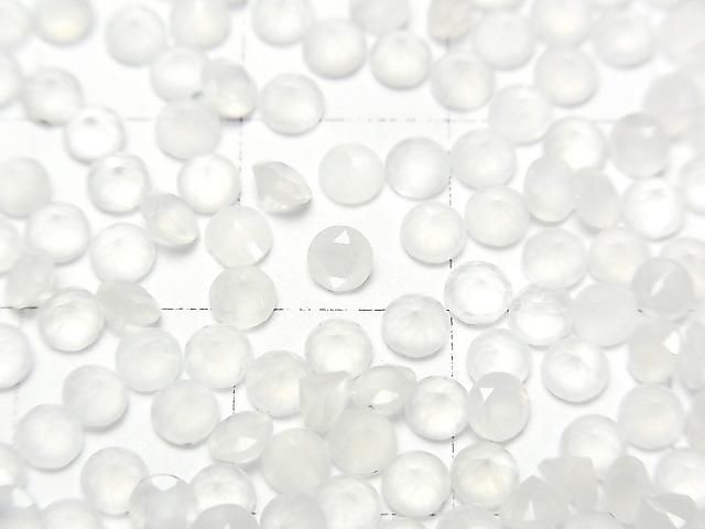 【動画】宝石質ホワイトムーンストーンAAA ルース ラウンドファセットカット3×3mm 10粒 サムネイル2