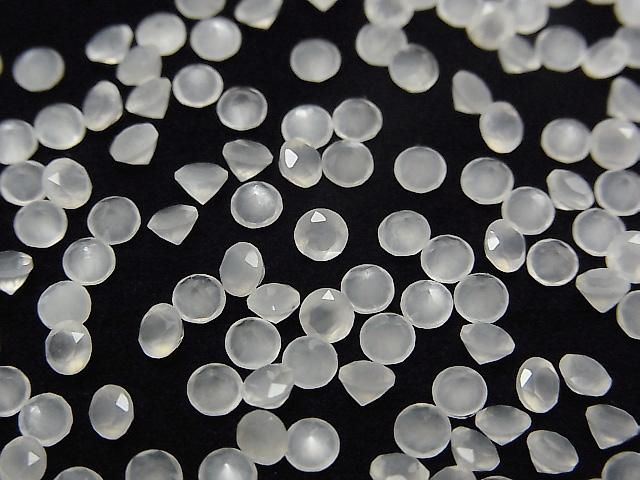 【動画】宝石質ホワイトムーンストーンAAA ルース ラウンドファセットカット3×3mm 10粒 サムネイル3