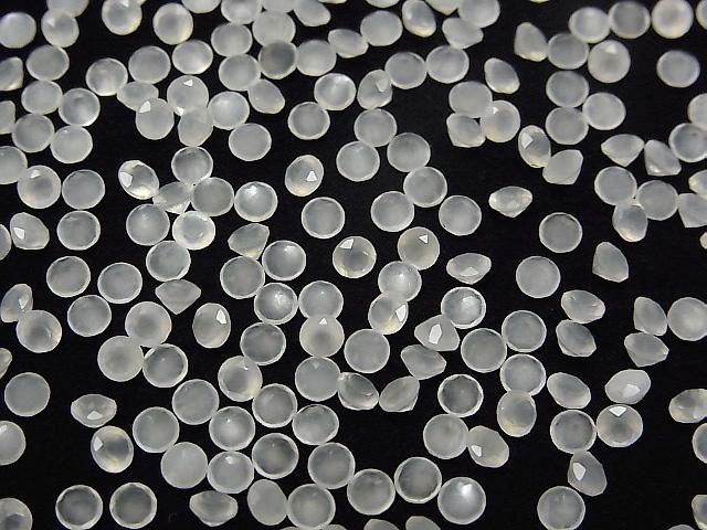 【動画】宝石質ホワイトムーンストーンAAA ルース ラウンドファセットカット3×3mm 10粒 サムネイル4