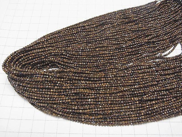 【素晴らしい輝き】オーストラリア産ボルダーオパールAA 極小ラウンドカット2mm 1連(約38cm) サムネイル4