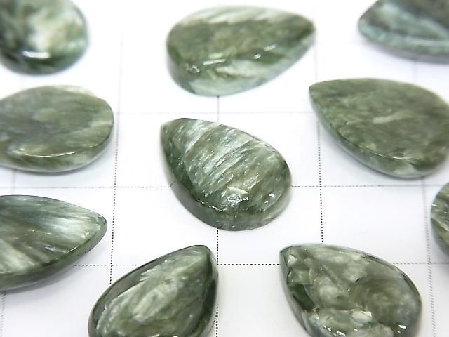 セラフィナイトAAA ペアシェイプ カボション15×10mm 2個 サムネイル2