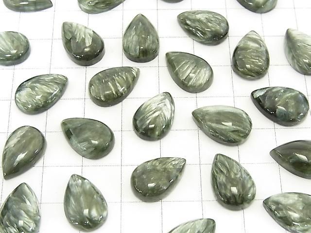 セラフィナイトAAA ペアシェイプ カボション15×10mm 2個 サムネイル3