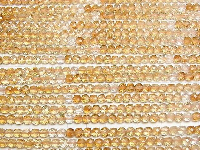 【動画】【素晴らしい輝き】シトリンAA++ キューブカット4.5×4.5×4.5mm 半連/1連(約37cm) サムネイル3
