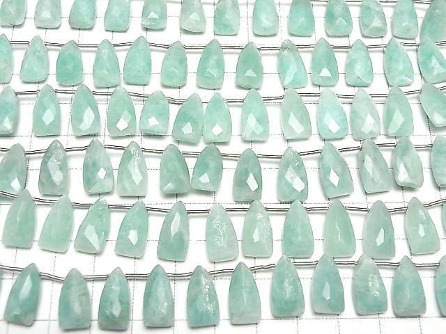 【動画】アマゾナイトAA++ 変形ペアシェイプカット15×8mm 1連(15粒) サムネイル4