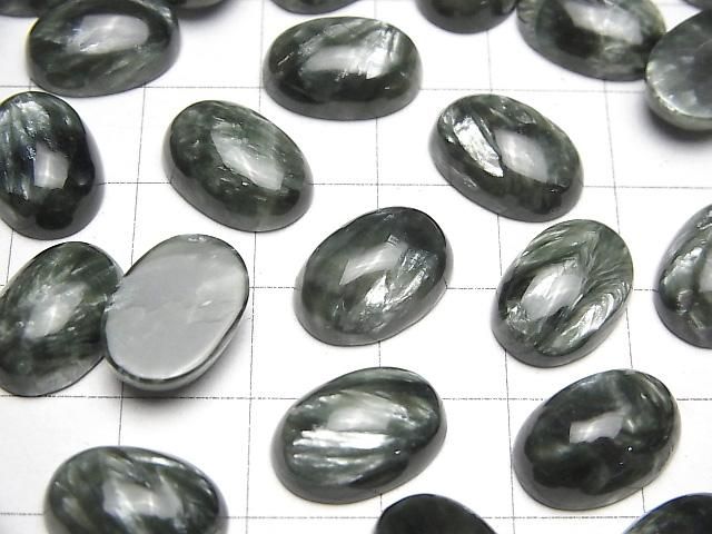 【動画】セラフィナイトAAA オーバル カボション14×10mm 1個 サムネイル3