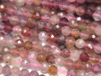 【素晴らしい輝き】宝石質マルチカラースピネルAAA’　ラウンドカット3mm　半連/1連（約38cm）