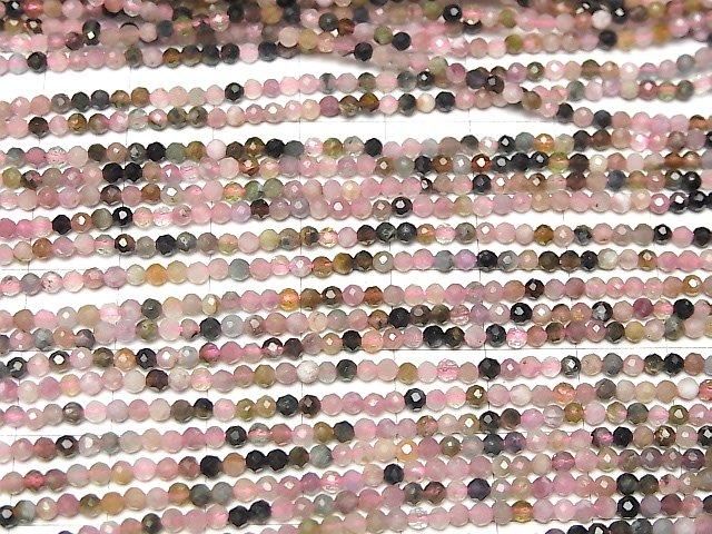 【動画】【素晴らしい輝き】マルチカラートルマリンAA++ 極小ラウンドカット2mm 1連(約37cm) サムネイル3