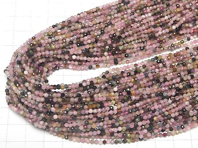 【動画】【素晴らしい輝き】マルチカラートルマリンAA++ 極小ラウンドカット2mm 1連(約37cm) サムネイル4