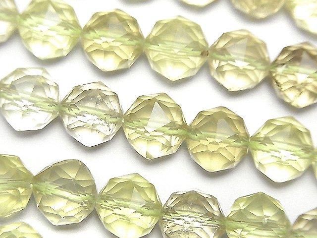 【動画】【素晴らしい輝き】レモンクォーツAAA- スターラウンドカット10mm 半連/1連(約34cm)の画像