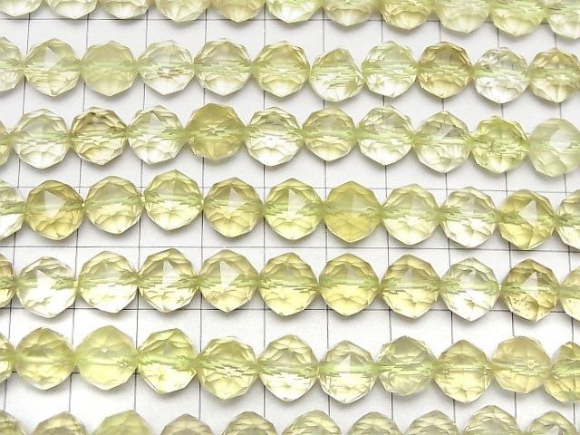 【動画】【素晴らしい輝き】レモンクォーツAAA- スターラウンドカット10mm 半連/1連(約34cm) サムネイル3