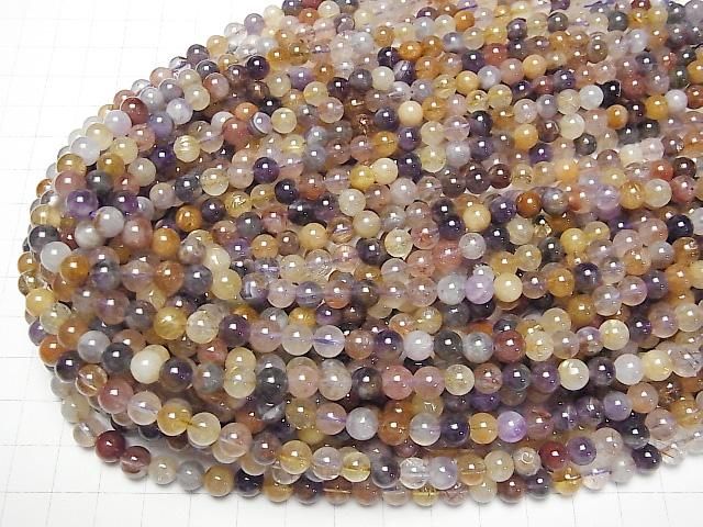 【動画】マルチカラークォーツ ラウンド6mm 1連(約36cm) サムネイル4