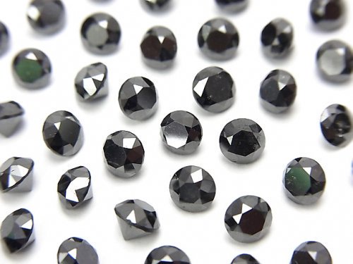 ブラックダイヤモンド ラウンドファセットカット4×4mm 1粒3,480