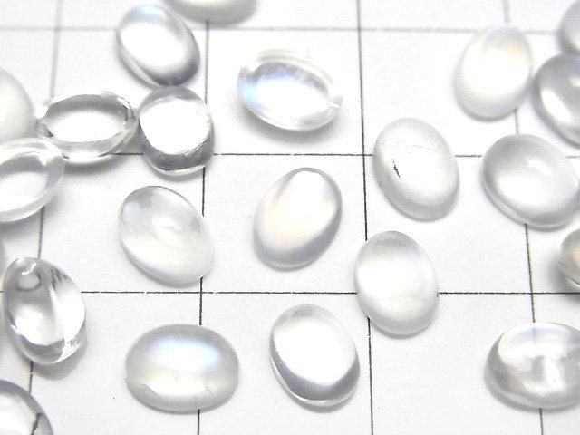 【動画】宝石質ロイヤルブルームーンストーンAAA- オーバル カボション7×5mm 4個 サムネイル2