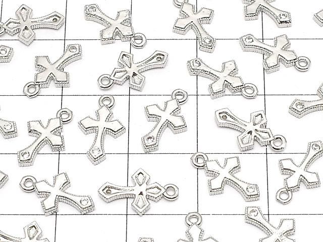 メタルパーツ 12×7mm クロス シルバーカラー(CZ付) 2個 サムネイル3