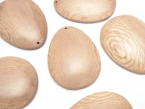 ローズウッド ペアシェイプ40×33×7mm 2枚の画像