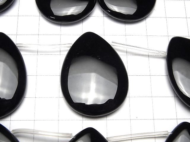 【動画】オニキス ペアシェイプ(プレーン)40×30×10mm 半連/1連(約35cm) サムネイル2