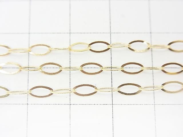 14KGF フラットオーバルチェーン 5.5×2.8mm 10センチ サムネイル2