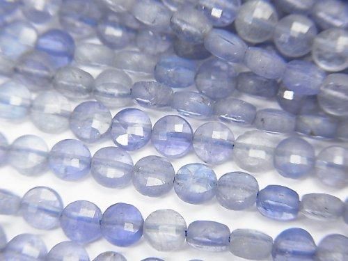 【動画】【素晴らしい輝き】タンザナイトAA++ コインカット4×4×2mm 半連/1連(約37cm)の画像