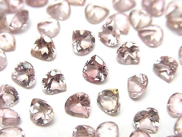 【動画】宝石質ピンクトルマリンAAA ルース マロンファセットカット5×5mm 4粒の画像