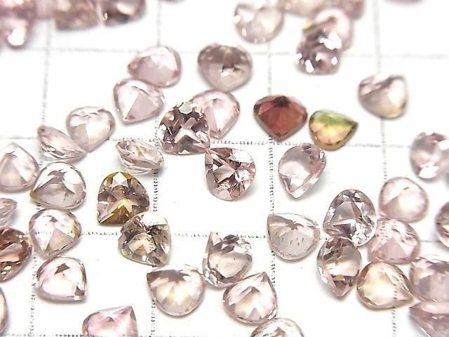 【動画】宝石質ピンクトルマリンAAA ルース マロンファセットカット5×5mm 4粒 サムネイル2
