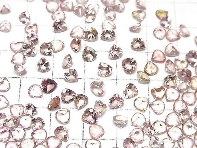 【動画】宝石質ピンクトルマリンAAA ルース マロンファセットカット5×5mm 4粒 サムネイル4