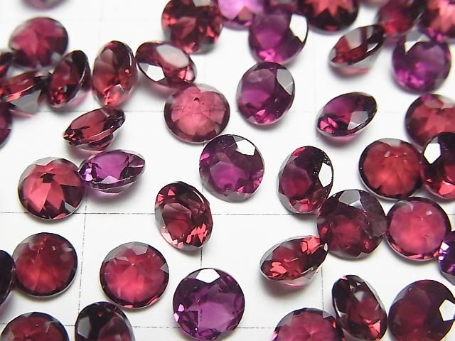 【動画】宝石質ロードライトガーネットAAA ルース ラウンドファセットカット6×6mm 2粒 サムネイル2
