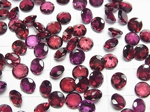 【動画】宝石質ロードライトガーネットAAA ルース ラウンドファセットカット6×6mm 2粒 サムネイル3