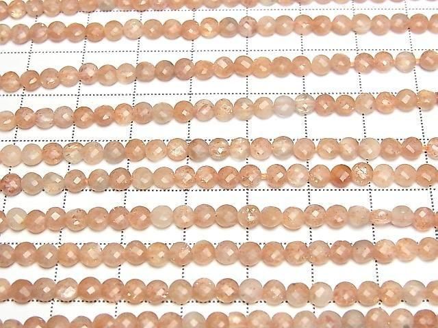 【動画】【素晴らしい輝き】サンストーンAA++ コインカット4×4×2mm 1連(約37cm) サムネイル3