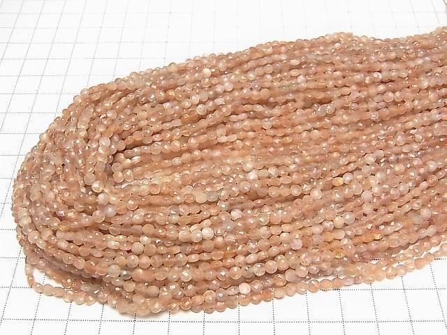 【動画】【素晴らしい輝き】サンストーンAA++ コインカット4×4×2mm 1連(約37cm) サムネイル4