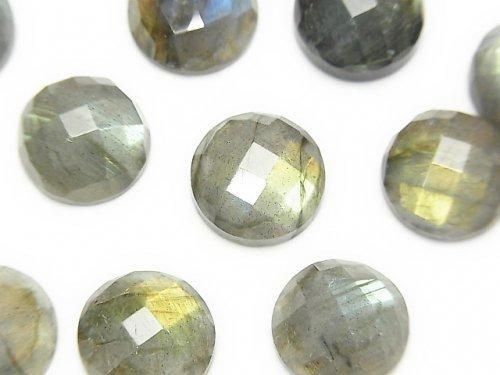 ラブラドライトAAA- ラウンド カボションカット12×12mm 2個の画像