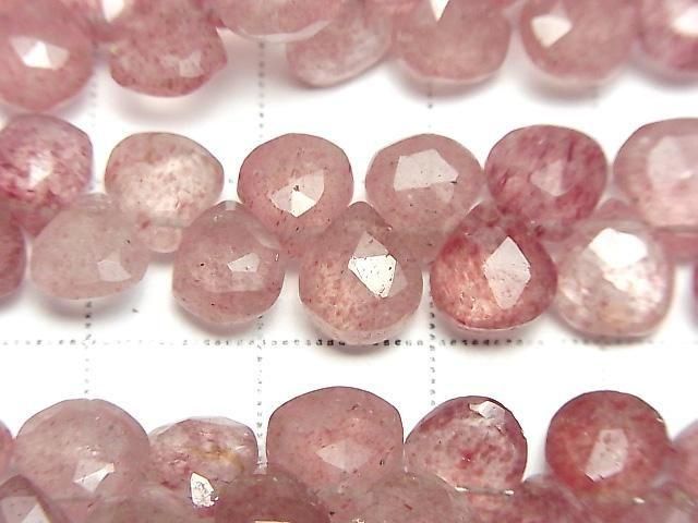 【動画】ピンクエピドートAA++ マロン ブリオレットカット 半連/1連(50粒) サムネイル2